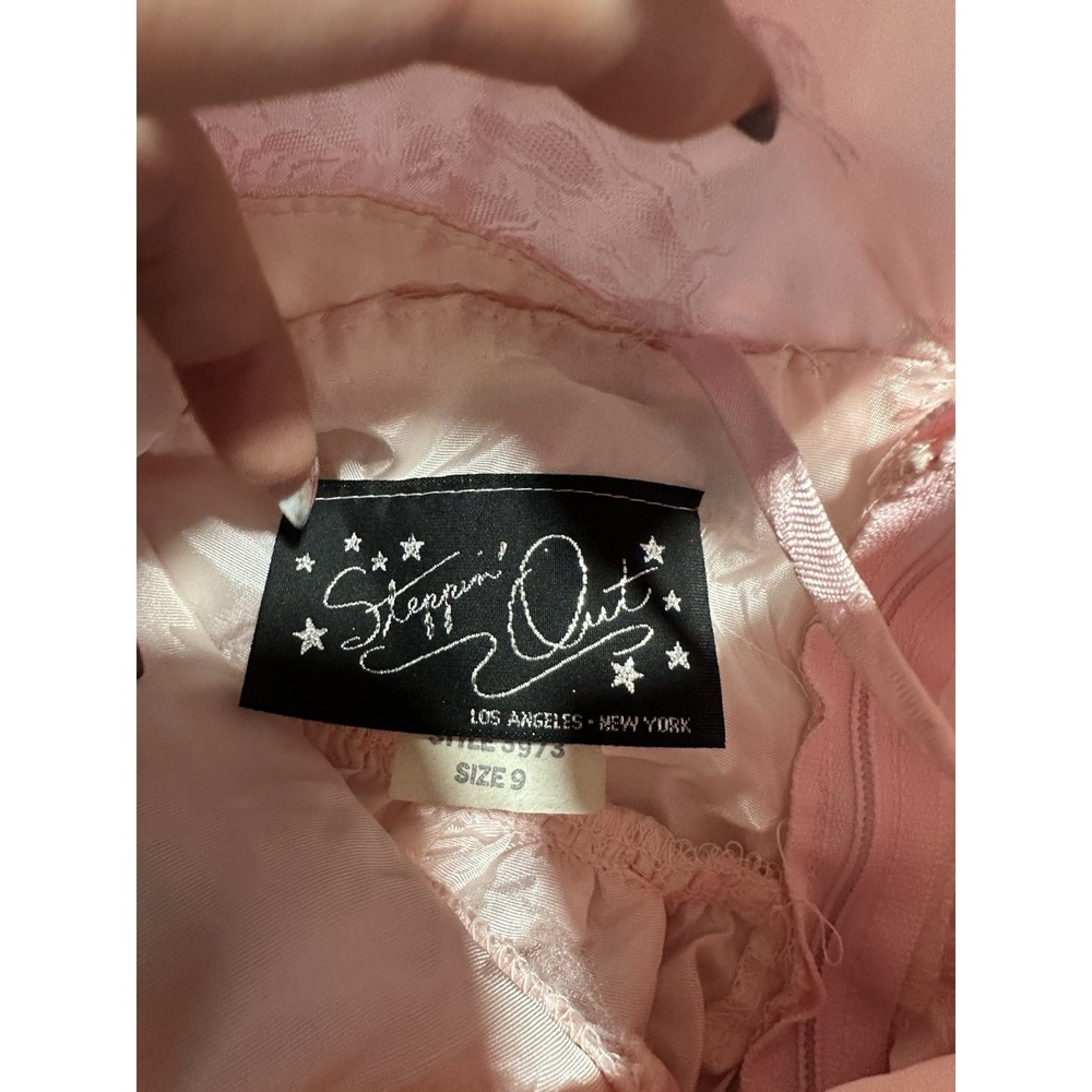 VTG Steppin Out Pale Pink Floral Cocktail‎ Dress 9 (Fits Like 2/4) - Picture 5 of 11